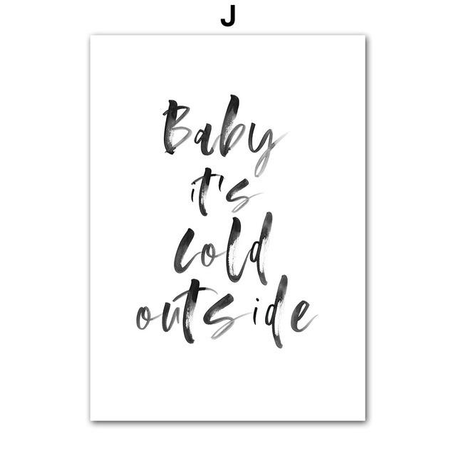 Winter Scenery Picture Canvas Painting Wall Art Elk Animal Wood Snowscape Poster and Print for Modern Home Living Room Decor