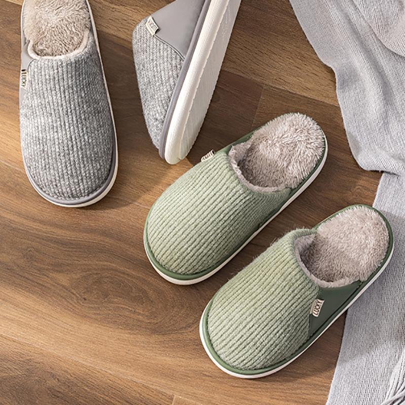 Winter Slippers Men's Home Leisure Comfortable Indoor Slippers Soft Warm Cotton Slippers Comfortable Plush Slippers