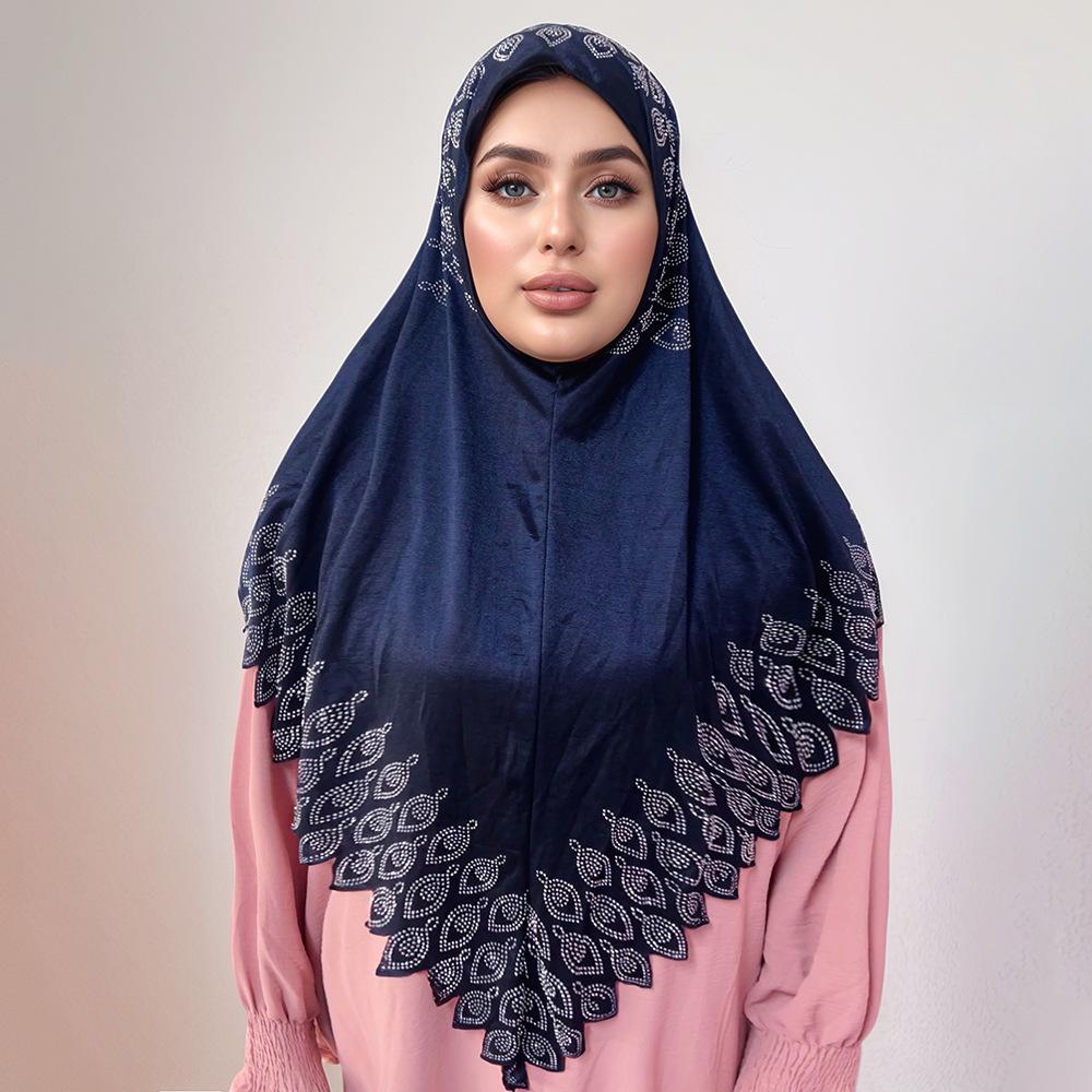 Knitted elastic hot diamond long towel, Hui yarn towel, Indonesia, Middle East and Africa headscarf