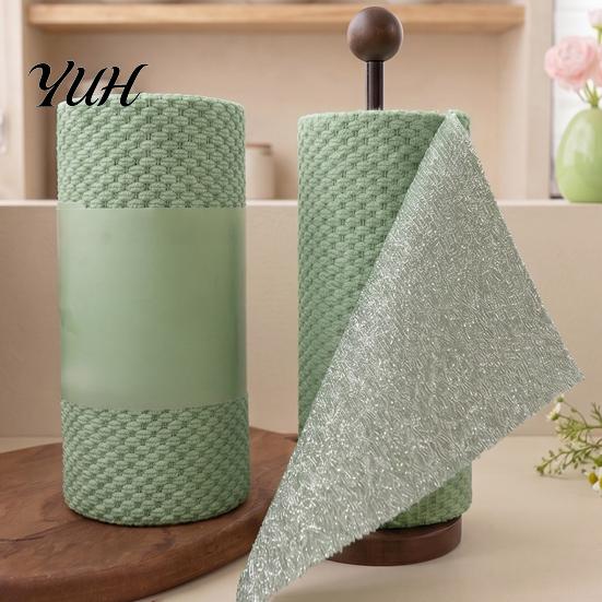 Multi Purpose Cleaning Cloth Microfiber Roll, Tearable Double Side Towels, Reusable Kitchen Dish Grease Removing Rags for Dishwashing And Countertop