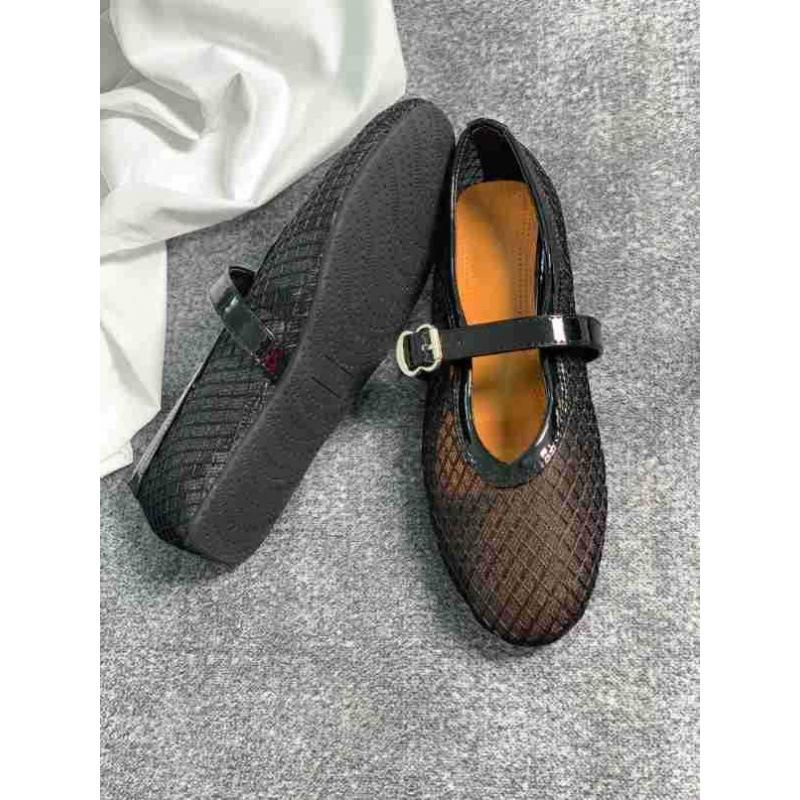 

Весенняя сетчатая туфля-балетка с ремешком на одной пряжке, женские стразы, ажурная рыболовная сетка, туфли Мэри Джейн, одинарные туфли 35