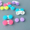 1/4 unid. Caixa para Óculos Lentes de Contato Olho Esquerdo Direito Recipiente para Lentes de Contato Cor Doce Mini para Mulheres Homens Estojo de Lentes de Contato para Viagem