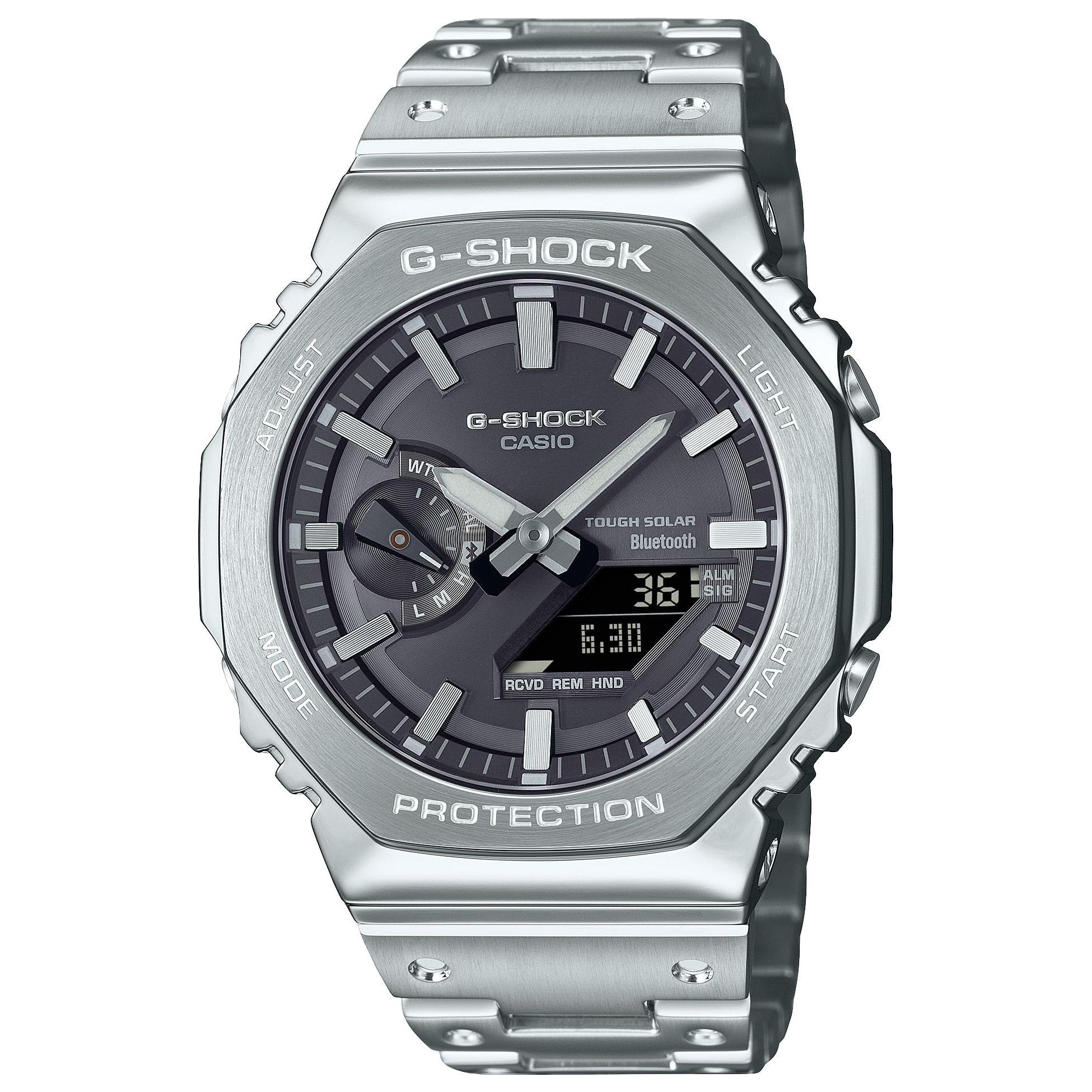 

[Casio] G-Shock Men s Watch, Full Metal Tough Solar with Bluetooth, Silver, GM-B2100SD-1AJF, Official Japan Model