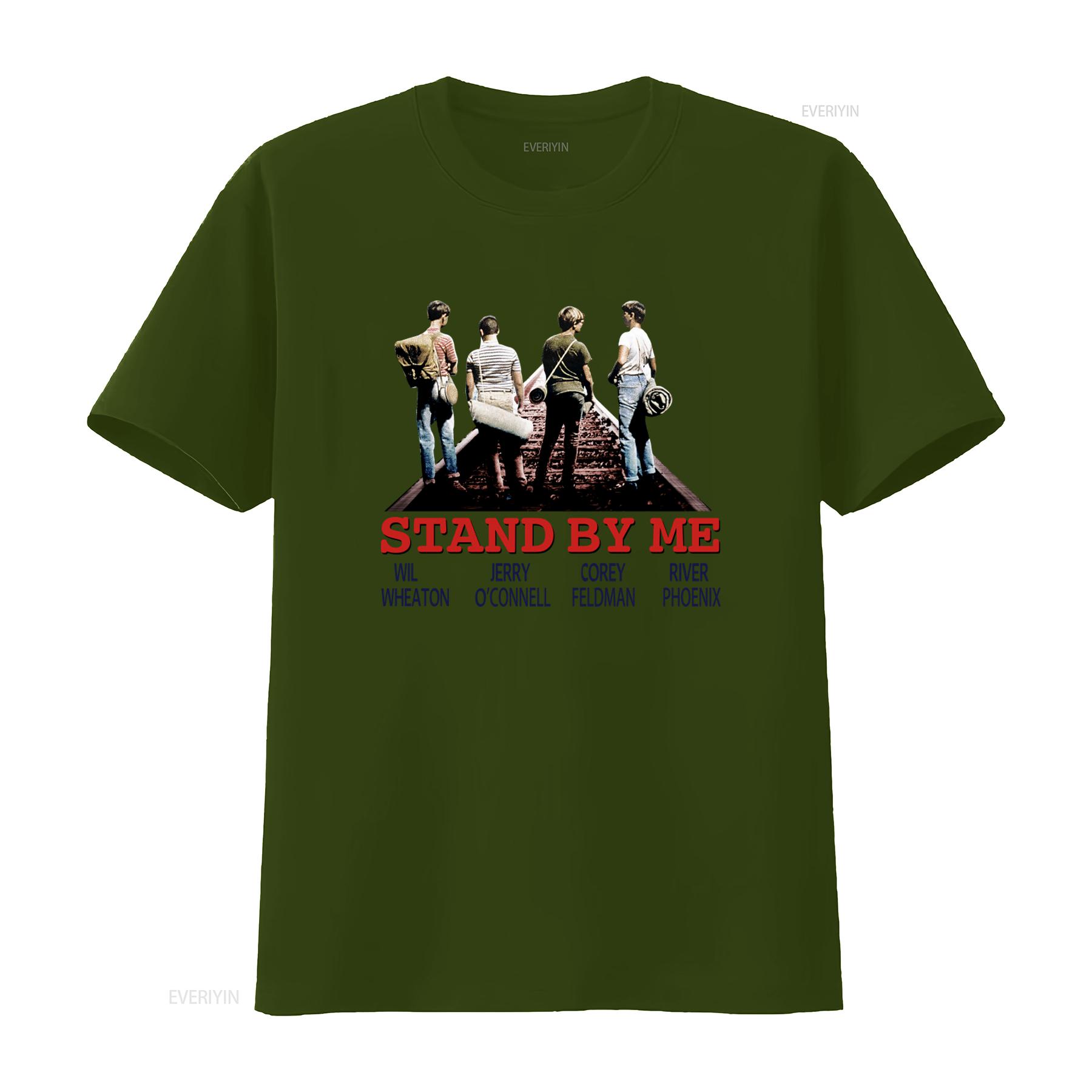 

Stand By Me T Shirt B87 Classic Comedy Movie Poster Retro Cool Top with Four Boys Image vintage Washed homme Soft 4XL