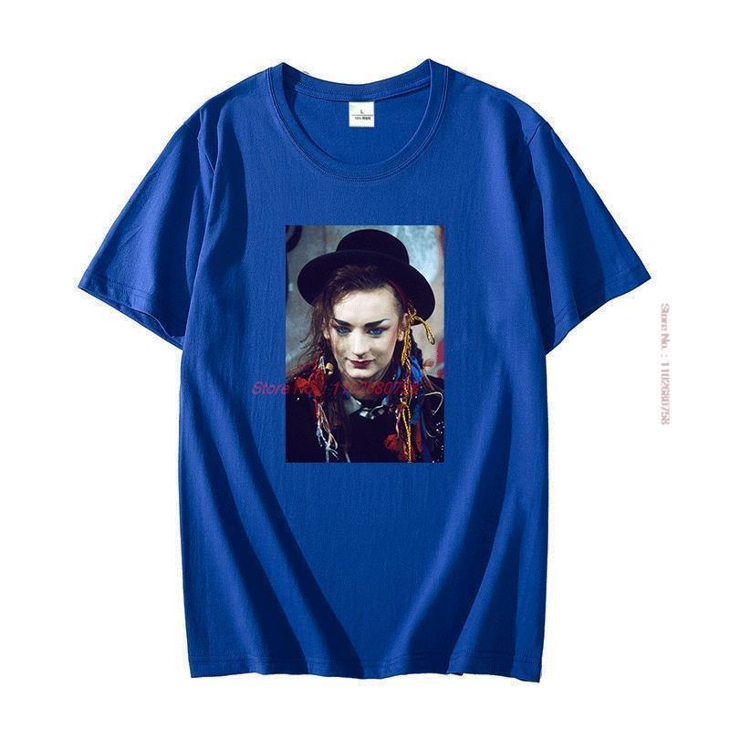 Boy George Cool Poster Unisex Graphic T Shirts Tees Tops Unisexs Short Sleeve Tshirt Summer Harajuku Streetwear Unisexs Clothing
