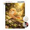 This Golden Bird Pearl Painting Kit Features 5D Pearls and a Mosaic Art Style. Designed for Home Wall Decoration.