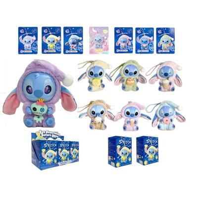Stitch Eet Iets Voor Het Slapen Gaan Blind Box en Pluche Vinyl Speelgoed Schattige Poppen Sleutelhangers Decor ontworpen voor Kerstcadeaus