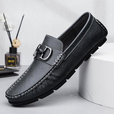Modische Slipper Freizeitschuhe Herren Echtleder Loafer Bequeme Weiche Sohle Klassische Fahrmokassins für Herren Business Kleiderschuhe