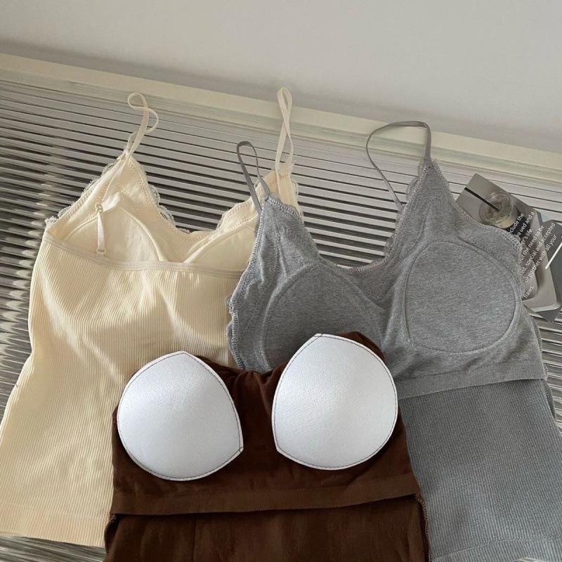 Big Size American Vintage Lace Patchwork with Women's New Sexy Outside To Wear Halter Vest Spice Girl Style Top