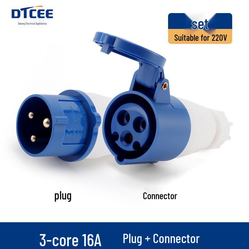 Industrial 16/32A Non-Explosion Proof Aviation Socket with 3-Core, 4-Core, 5-Core Connectors, Three-Phase, Four-Wire, 380V.