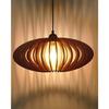 Handcrafted Wooden Pendant lamp, Oval Curved Design Ceiling lamp,Hanging lamp Home decor Chandelier Light