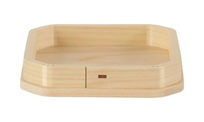 4,0-Zoll Klapptablett (Hinoki-Zypresse) zur Verwendung als Sanpo (Drei-Schätze-Altar), Kamidana (Schrein), Kagami Mochi (Reiskuchen), Gaben, Altar, oder