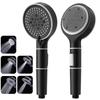 Luxury Black Shower Head Set 5 Functions Handheld Shower Head Rainfall Showerhead Bathroom High Pressure Hand Shower Head