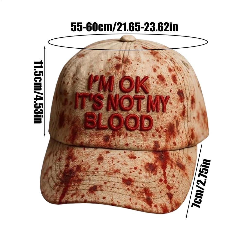 Halloween Baseball Hat Spooky Unisex Baseball Hat Horror Props For Holiday Party Ghost Night Cosplay Bonfire Photo Haunted House