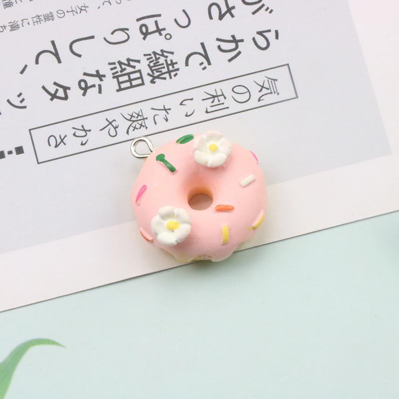 9pcs Kawaii Simulation Fruit Flower Donuts Flatback Resin Cabochon Toys Scrapbook DIY Jewelry Phone Decoration Accessories