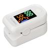 Oximeter LED Screen Fingertip Clip Type Blood Oxygen Saturation Monitor with Lanyard White