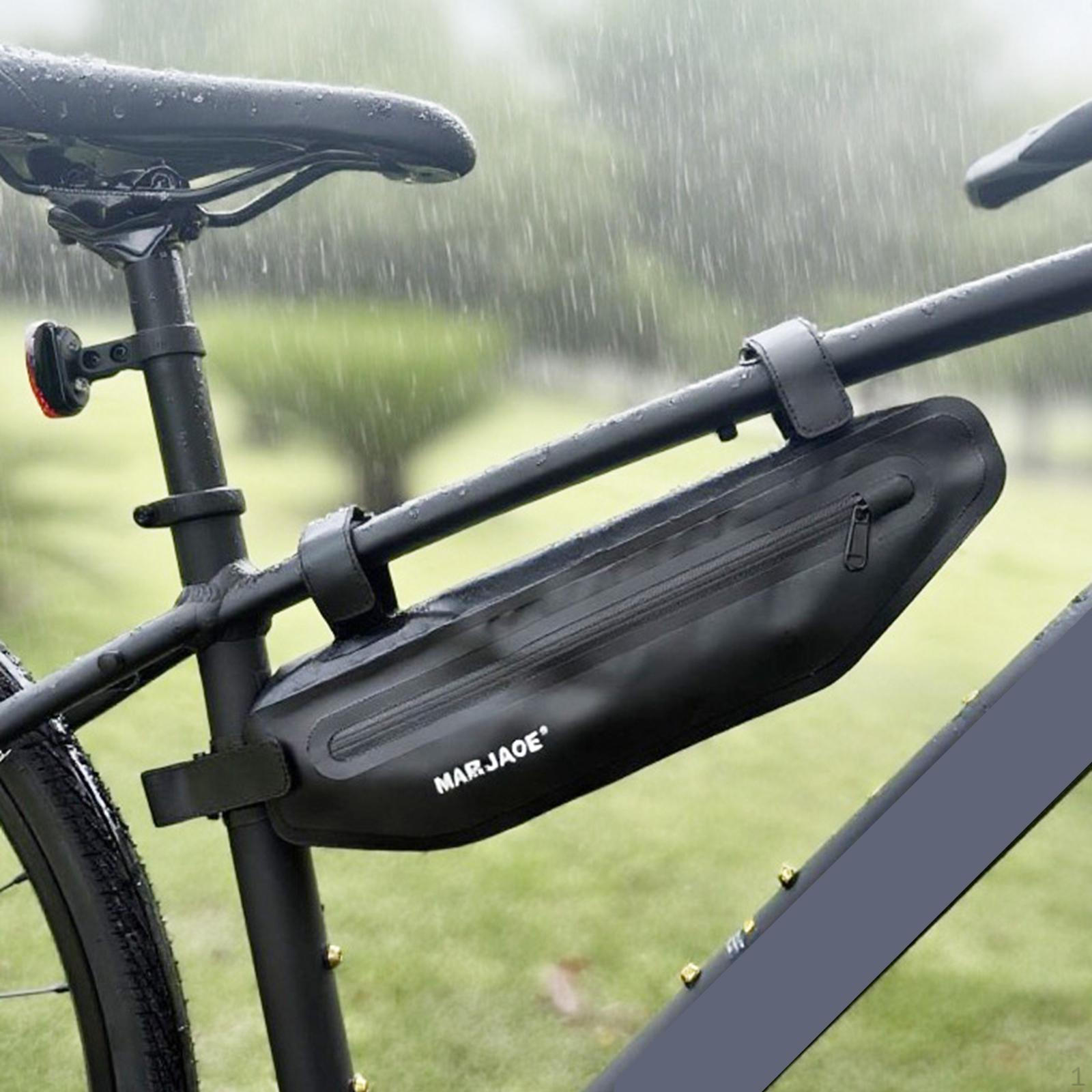 

Bike Frame Bag 1.5L Bicycle under Top Tube Dirty Resistant Mountain Road Accessory чорний