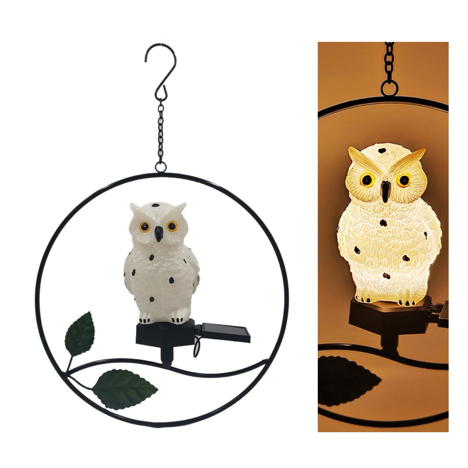 

sac taske Solar Garden Light, Outdoor, Waterproof, Bird/Owl Design, LED Lantern, Garden Light with Ring (Single Item)