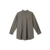 New Nike Dri-Fit Shirt Women's Stone Gray/Baroque Brown HQ0237-004