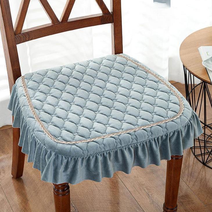 1pc Chair Mat, Four Seasons European Household Non-slip Chair Mat, Thickened Dining Chair Mat, Seat Cushion, Stool Cover, Seat Cushion, Butt Cushion