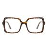 Large Frame Square Ultra-Light Anti-Blue Glasses Fashionable Plain And Thin Flat Glasses Women'S Advanced Flat Glasses