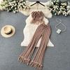 Bohemia Seaside Vacation Tassel Hollow-out Halter