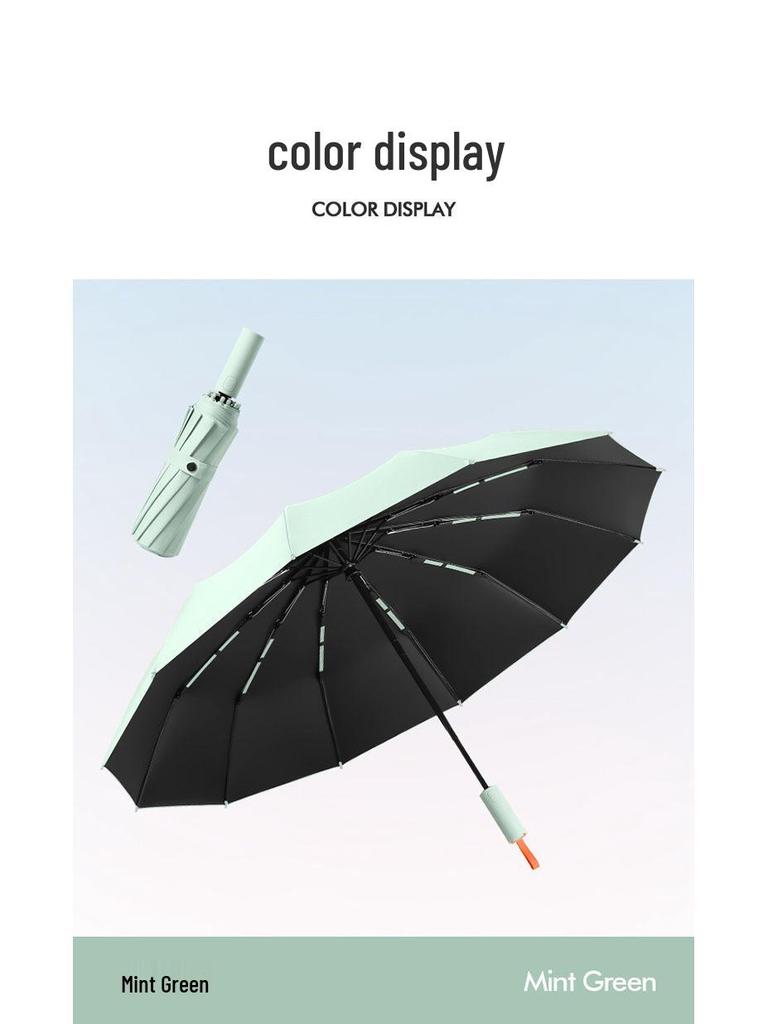 72-Bone Automatic Large Sunshade Umbrella: Durable Parasol for Women and Men, Ideal for Sunny and Rainy Days.