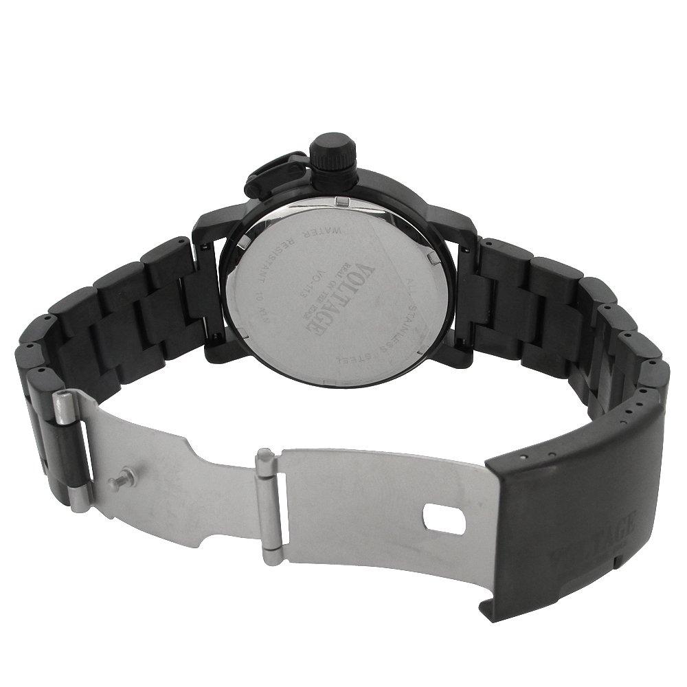 Voltage Watch SURVIVE Black Gold Skull Military Date Watch [Voltage] VO113B-02M-GD Men's
