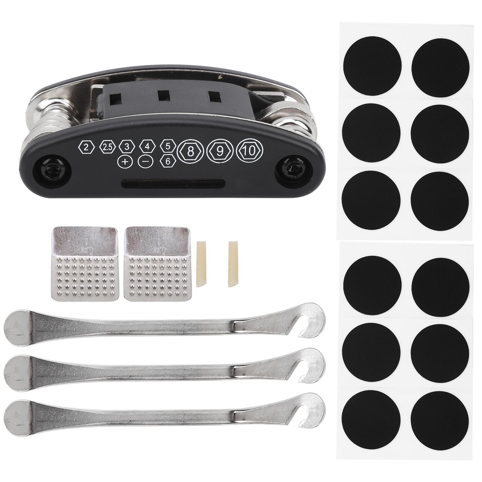 

21 шт. Набор для ремонта велосипедных шин, инструмент для ремонта проколов велосипеда, многофункциональный инструмент 16 в 1