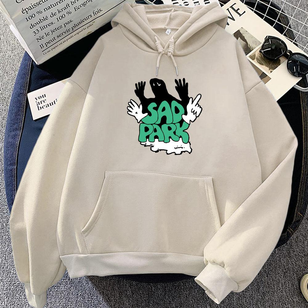 Women Clothes Band Sad Park Graphic Hoodies Casual Long Sleeve Harajuku Fashion Sweatshirts Moletom Winter Warm Hooded Pullovers