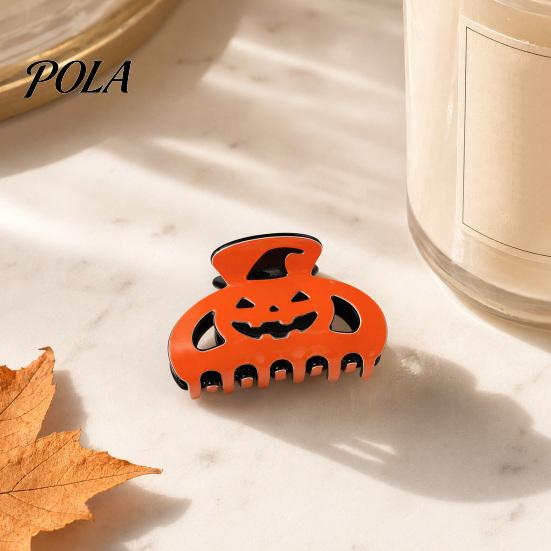 Party Wear Hair Claw Halloween Themed Claw, Hollow Pumpkin Design Clip, Strong Accessory Grip Shower Back Head for Daily Acetic Acid
