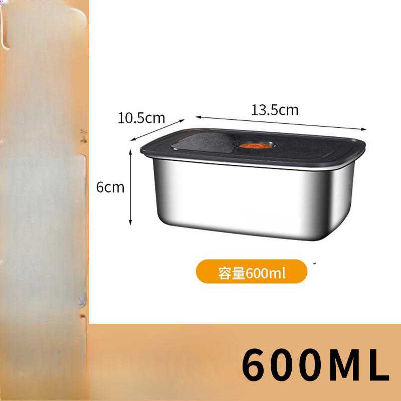 Stainless Steel Bento Box Airtight Fridge Freezer Storage Box Kitchen Accessories