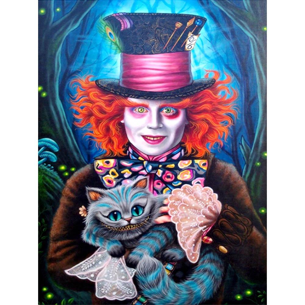 Alice In Wonderland 5D DIY Diamond Painting Mosaic Disney Cartoon Art Cross Stitch Embroidery Rhinestones Home Decor Kids Gift