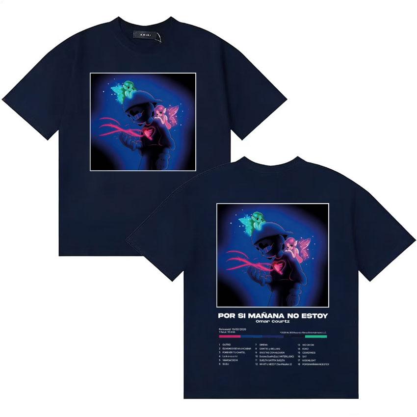 Singer Omar Courtz Por Si Unisexana No Estoy Poster Tshirt Unisex Women Hip Hop T Shirt Cotton Y2K Casual Short Sleeve Tshirts Unisex