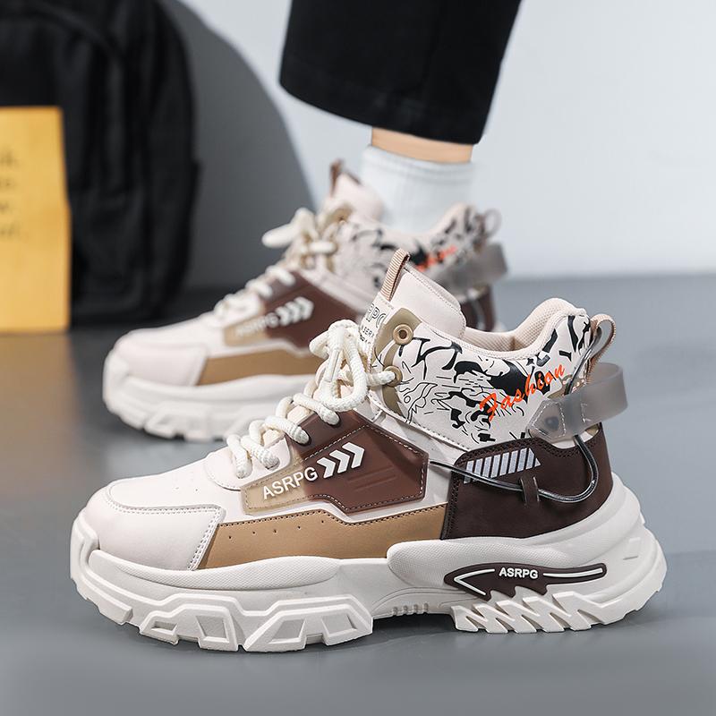 New Men's Fashion Casual Low Top Sports Shoes Students Thick Sole Comfortable Sneakers Boys Male Classic Breathable Basketball Shoes