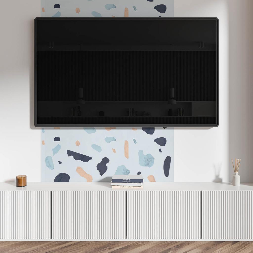 Panel Samoprzylepny Z Grafiką Do Jadalni Pcv 100X50 Cm Abstrakcyjny Wzór Kamieni