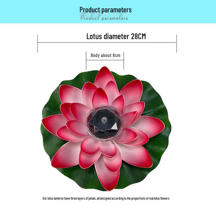Solar LED Floating Lotus Light for Outdoor Pools and Courtyards