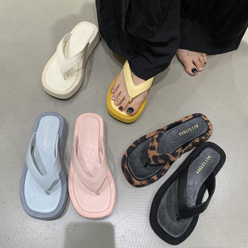 Fashion Summer Women Casual Clip Toe Slippers Comfort Platform Flats Beach Vacation Slides Flip Flops Shoes Zapatos De Mujer