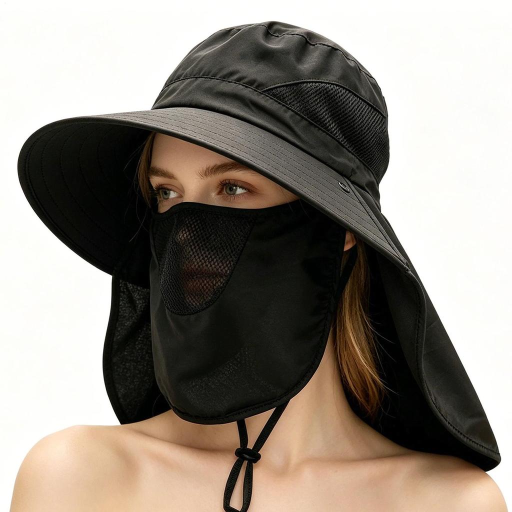 Fishing Hat Summer Sun Hats UV Protection Outdoor Fishing Caps For Hiking Camping Visor Bucket Hat Neck Flap Fisherman Hat