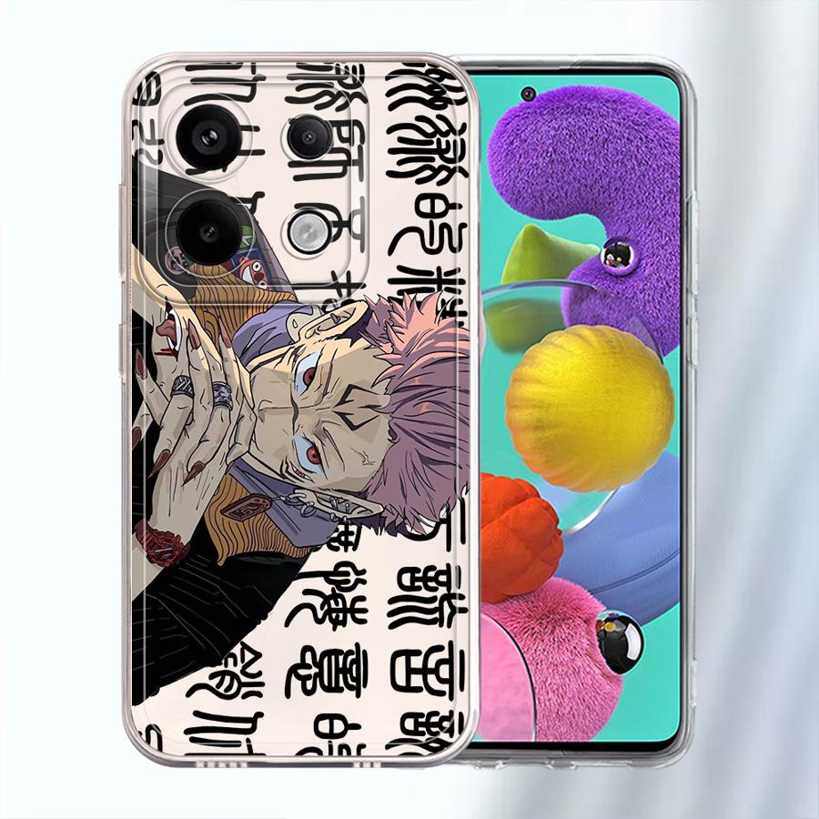 

J-Jujutsus K-Kaisens Case for Xiaomi Redmi Note 14 Pro Plus 12 9 10 10S Note 13 11S 12S 14C 13C A4 11 Soft Phone Cover Redmi Note 14 Pro 5G (Global)