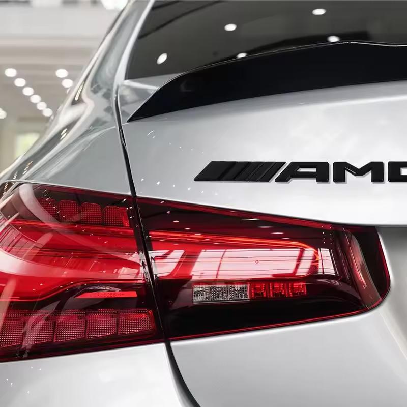 UMEG7 1Pcs 3D Metal Emblem Car Body Rear Trunk Sticker Decor Decal Modify Accessorie For Mercedes Benz AMG W205 W204 W206 W213 W212 W2
