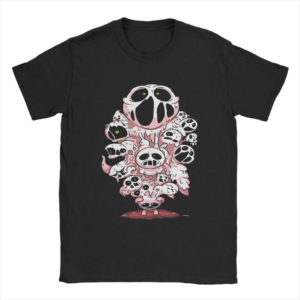 Awesome The Binding of Isaac Video Game T-Shirt Men O Neck Pure Cotton T Shirts Cartoon 90s Short Sleeve Tees Plus Size Tops Trendy Unisex Clothing