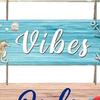 Strand-Thema Wandschild Nur Gute Vibes Holz-Hängeschild mit Hanfseil Küsten-Ozean-Stil Willkommensschild für Veranda Zaun Außen Innen Dekoration