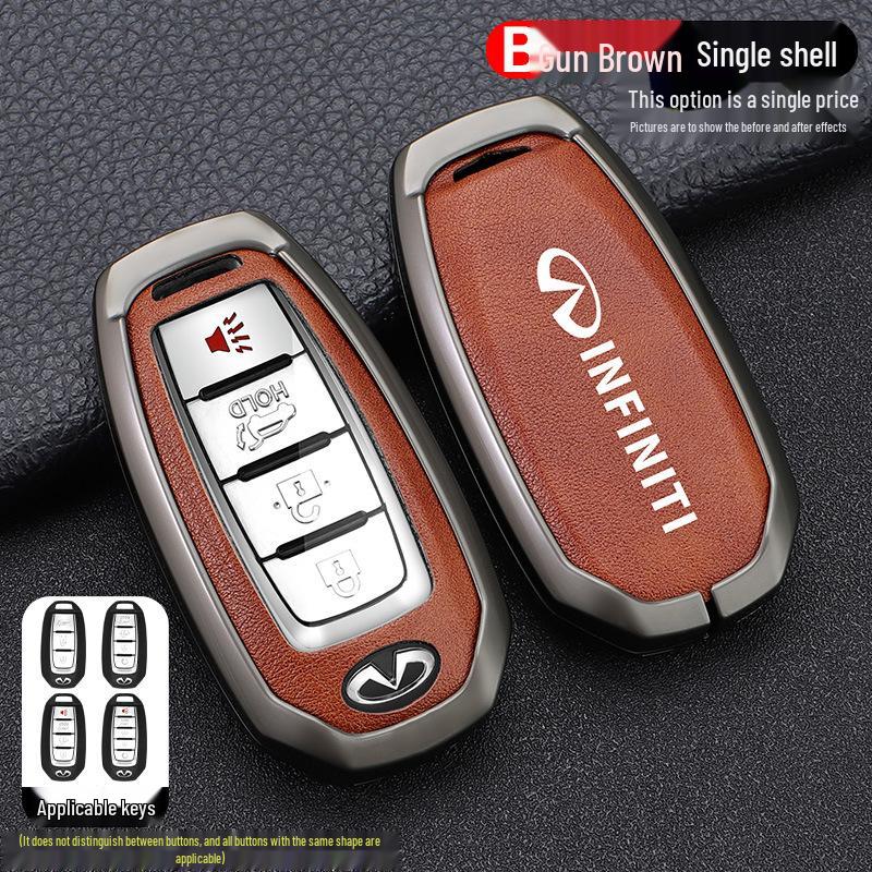 Infiniti Key Case for Q50L, QX50, QX55, QX60, Q70L, G25, FX35 - Men's Car Key Shell with Buckle