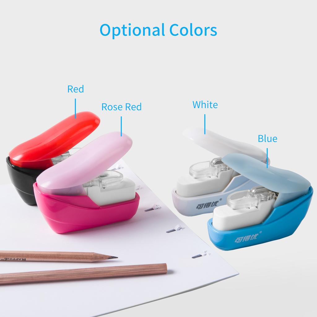 KW-triO Hand-held Mini Safe Stapler No Staples Stapleless 4 Sheets Capacity for Paper Binding Shop