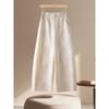 High-Waisted Satin Jacquard Wide-Leg Pants for Women, 2026 Summer New Fashion Loose Slimming Straight-Leg Cropped Casual Pants