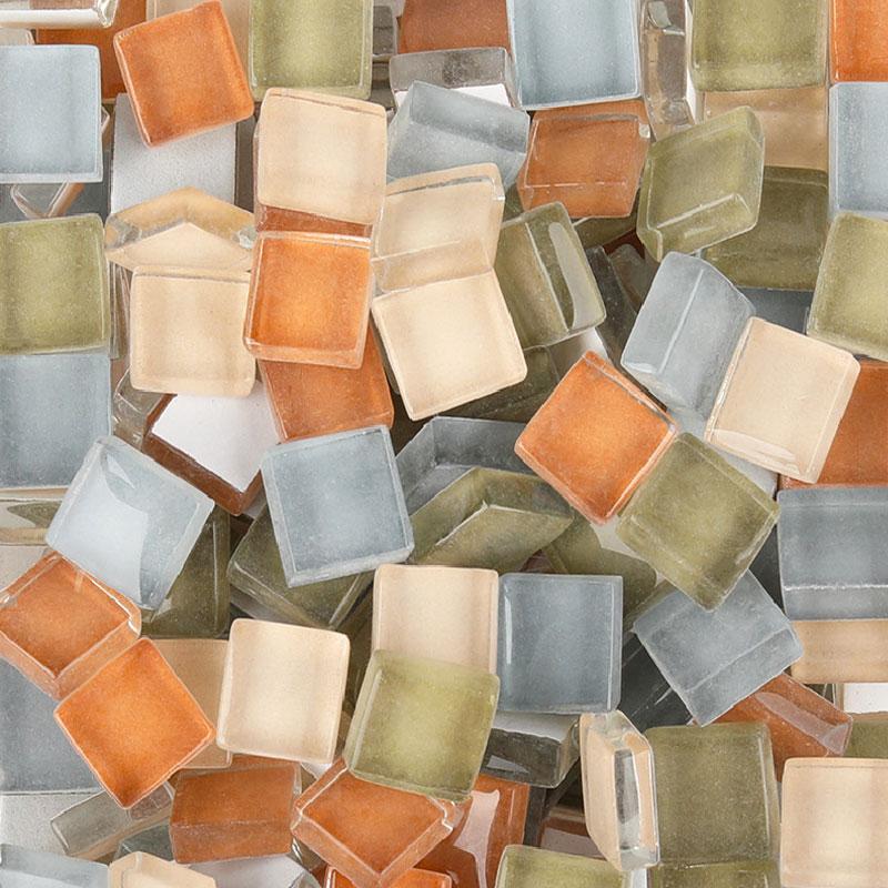 100g gemischte Mosaiksteine Sortierte Farbe Quadratisch Glitzer Glas Mosaikfliesen für DIY Bastelbedarf blau lila grün arte
