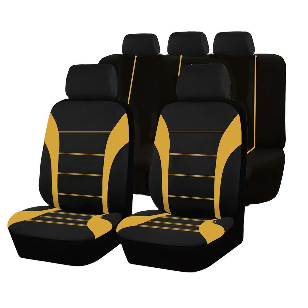 Universal Car and Minivan Seat Cover with Exclusive Waistline Design Fabric Cushion