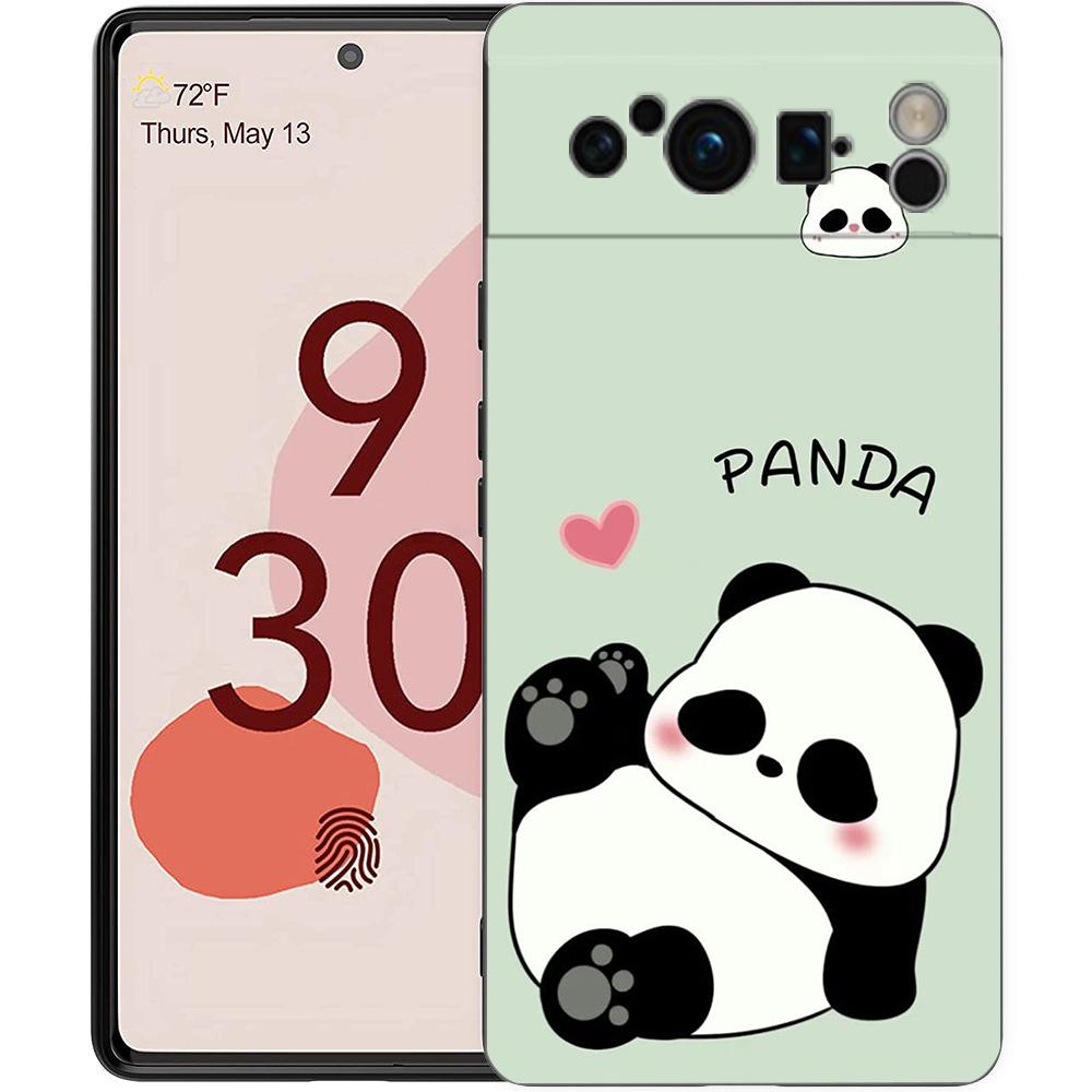 For Google Pixel 10 Pro Phone Case Pixel 9 Pro XL TPU Case Pixel 8 Pro 9A 8A 7A 7 6A 6 Pro Soft Cover Cartoon Panda