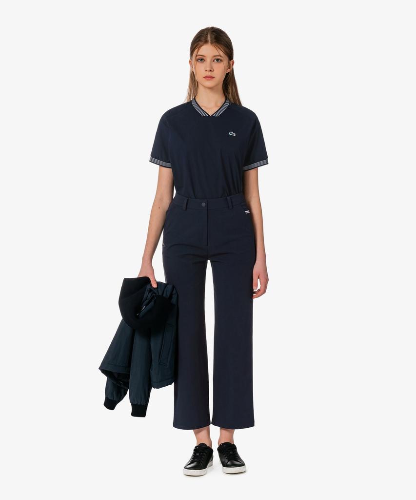 LACOSTE Women'S Short Sleeve Woven Piste Setup Sf273E-56G Hde